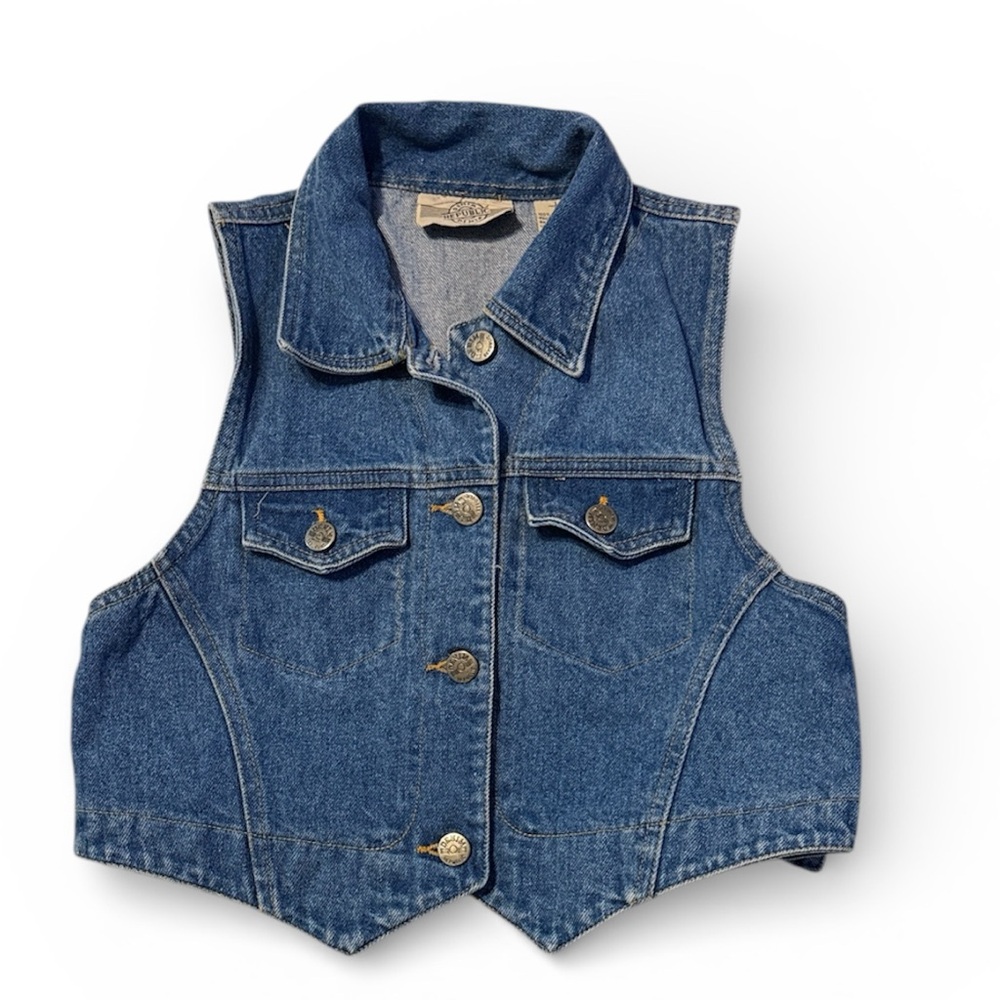 Denim Republic , Stylish Blue Denim Vest for girl , style vintage